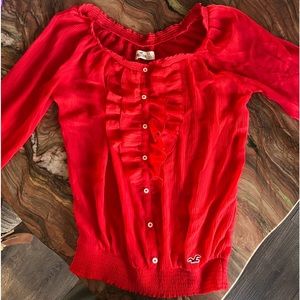 Hollister girls peplum top S